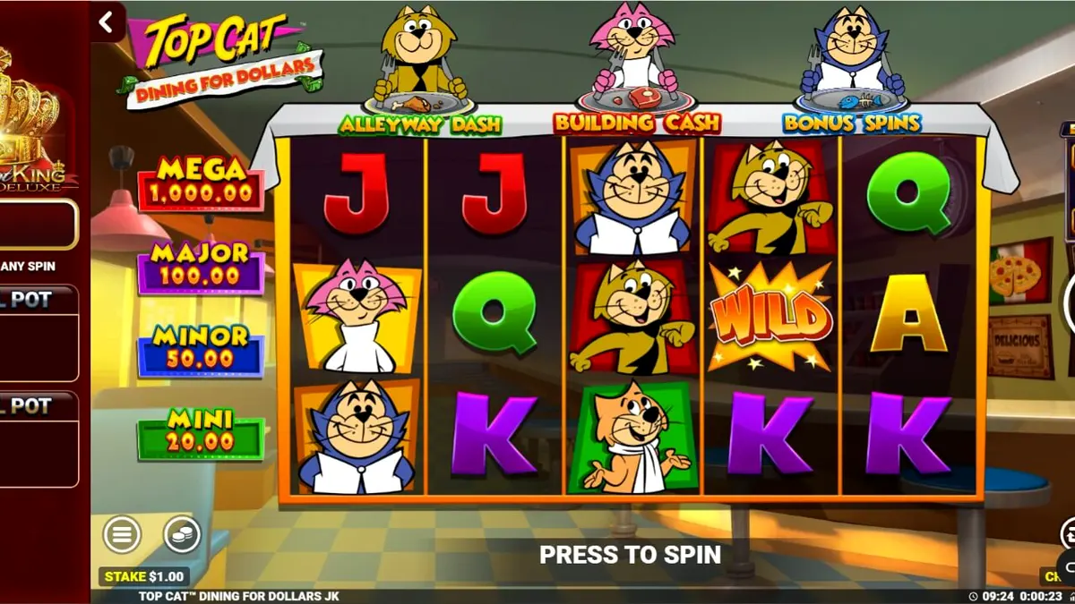 Top Cat Dining For Dollars Slot